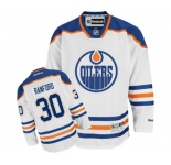 Women Reebok Edmonton Oilers #30 Bill Ranford Authentic White Away NHL Jersey