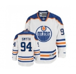 Women Reebok Edmonton Oilers #94 Ryan Smyth Authentic White Away NHL Jersey