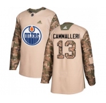 Youth Adidas Edmonton Oilers #13 Mike Cammalleri Authentic Camo Veterans Day Practice NHL Jersey