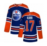 Youth Adidas Edmonton Oilers #17 Jari Kurri Authentic Royal Blue Alternate NHL Jersey