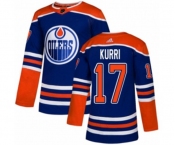 Youth Adidas Edmonton Oilers #17 Jari Kurri Authentic Royal Blue Alternate NHL Jersey
