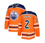Youth Adidas Edmonton Oilers #2 Andrej Sekera Authentic Orange Home NHL Jersey