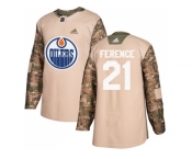 Youth Adidas Edmonton Oilers #21 Andrew Ference Camo Authentic 2017 Veterans Day Stitched NHL Jersey
