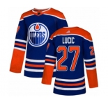 Youth Adidas Edmonton Oilers #27 Milan Lucic Authentic Royal Blue Alternate NHL Jersey