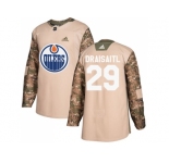Youth Adidas Edmonton Oilers #29 Leon Draisaitl Camo Authentic 2017 Veterans Day Stitched NHL Jersey