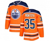 Youth Adidas Edmonton Oilers #35 Al Montoya Authentic Orange Home NHL Jersey
