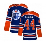 Youth Adidas Edmonton Oilers #44 Zack Kassian Authentic Royal Blue Alternate NHL Jersey