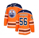 Youth Adidas Edmonton Oilers #56 Kailer Yamamoto Authentic Orange Home NHL Jersey