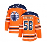 Youth Adidas Edmonton Oilers #58 Anton Slepyshev Authentic Orange Home NHL Jersey