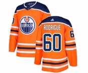 Youth Adidas Edmonton Oilers #60 Olivier Rodrigue Authentic Orange Home NHL Jersey