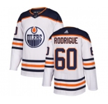 Youth Adidas Edmonton Oilers #60 Olivier Rodrigue Authentic White Away NHL Jersey