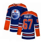 Youth Adidas Edmonton Oilers #67 Benoit Pouliot Authentic Royal Blue Alternate NHL Jersey