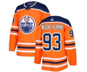 Youth Adidas Edmonton Oilers #93 Ryan Nugent-Hopkins Orange Home Authentic Stitched NHL Jersey