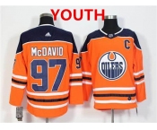 Youth Adidas Edmonton Oilers #97 Connor McDavid Orange Home Authentic Stitched NHL Jersey