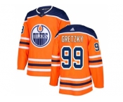 Youth Adidas Edmonton Oilers #99 Wayne Gretzky Orange Home Authentic Stitched NHL Jersey