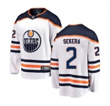 Youth Edmonton Oilers #2 Andrej Sekera Fanatics Branded White Away Breakaway NHL Jersey