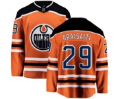 Youth Edmonton Oilers #29 Leon Draisaitl Fanatics Branded Orange Home Breakaway NHL Jersey