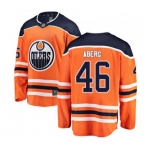 Youth Edmonton Oilers #46 Pontus Aberg Authentic Orange Home Fanatics Branded Breakaway NHL Jersey