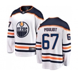 Youth Edmonton Oilers #67 Benoit Pouliot Fanatics Branded White Away Breakaway NHL Jersey