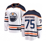 Youth Edmonton Oilers #75 Evan Bouchard Authentic White Away Fanatics Branded Breakaway NHL Jersey