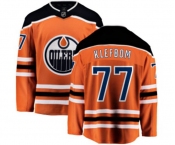 Youth Edmonton Oilers #77 Oscar Klefbom Fanatics Branded Orange Home Breakaway NHL Jersey