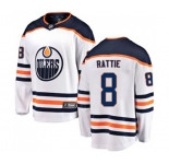 Youth Edmonton Oilers #8 Ty Rattie Fanatics Branded White Away Breakaway NHL Jersey