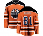 Youth Edmonton Oilers #81 Yohann Auvitu Fanatics Branded Orange Home Breakaway NHL Jersey