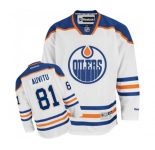 Youth Reebok Edmonton Oilers #81 Yohann Auvitu Authentic White Away NHL Jersey