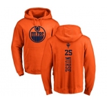 NHL Adidas Edmonton Oilers #25 Darnell Nurse Orange One Color Backer Pullover Hoodie