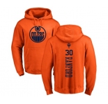 NHL Adidas Edmonton Oilers #30 Bill Ranford Orange One Color Backer Pullover Hoodie