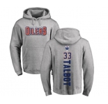 NHL Adidas Edmonton Oilers #33 Cam Talbot Ash Backer Pullover Hoodie