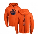 NHL Adidas Edmonton Oilers #5 Mark Fayne Orange One Color Backer Pullover Hoodie