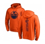 NHL Adidas Edmonton Oilers #67 Benoit Pouliot Orange One Color Backer Pullover Hoodie