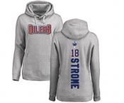 NHL Women Adidas Edmonton Oilers #18 Ryan Strome Ash Backer Pullover Hoodie