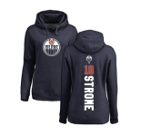 NHL Women Adidas Edmonton Oilers #18 Ryan Strome Navy Blue Backer Pullover Hoodie