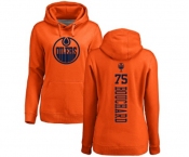NHL Women Adidas Edmonton Oilers #75 Evan Bouchard Orange One Color Backer Pullover Hoodie