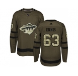Men Adidas Minnesota Wild #63 Tyler Ennis Green Salute to Service Stitched NHL Jersey