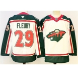Men's Minnesota Wild #29 Marc-Andre Fleury White 2025 25th Anniversary Stitched Hockey Jersey