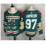 Men's Minnesota Wild Matt #97 Kirill Kaprizov Green 2021 Winter Classic Authentic Player Jersey
