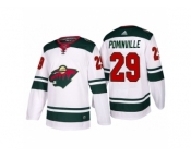 Men's adidas 2017-2018 Season Minnesota Wild #29 Jason Pominville Away Jersey
