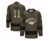 Minnesota Wild #11 Zach Parise Green Salute to Service Stitched NHL Jersey