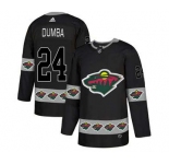 Minnesota Wild #24 Matt Dumba Black Team Logos Fashion Jersey