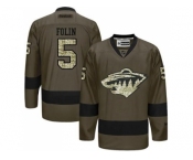 Minnesota Wild #5 Christian Folin Green Salute to Service Stitched NHL Jersey