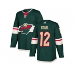 Youth Adidas Minnesota Wild #12 Eric Staal Green Home Authentic Stitched NHL Jersey