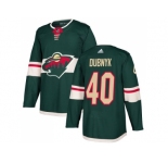 Youth Adidas Minnesota Wild #40 Devan Dubnyk Green Home Authentic Stitched NHL Jersey