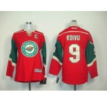 youth nhl jerseys minnesota wild #9 koivu red