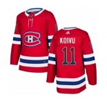 Adidas Montreal Canadiens #11 Saku Koivu Authentic Red Drift Fashion NHL Jersey