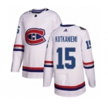 Adidas Montreal Canadiens #15 Jesperi Kotkaniemi Authentic White 2017 100 Classic NHL Jersey