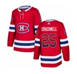 Adidas Montreal Canadiens #25 Adam Cracknell Authentic Red Drift Fashion NHL Jersey