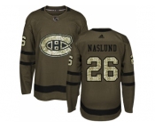 Adidas Montreal Canadiens #26 Mats Naslund Green Salute to Service Stitched NHL Jersey